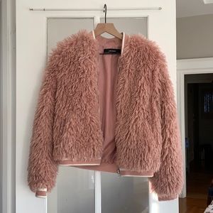 Faux fur bomber